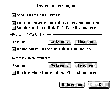 Tastaturzuweisungen